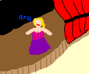 300x250 opera female singer drawing - Female Singer Drawing