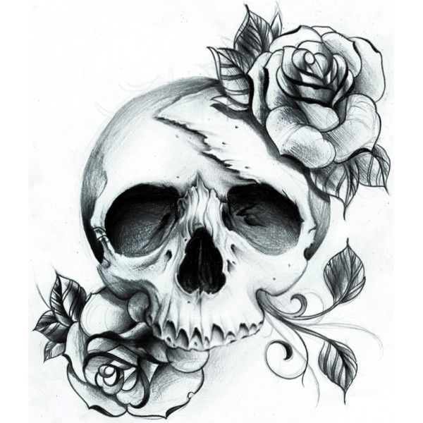 600x600 Female Skull Tattoo Designs - Female Skull Drawing
