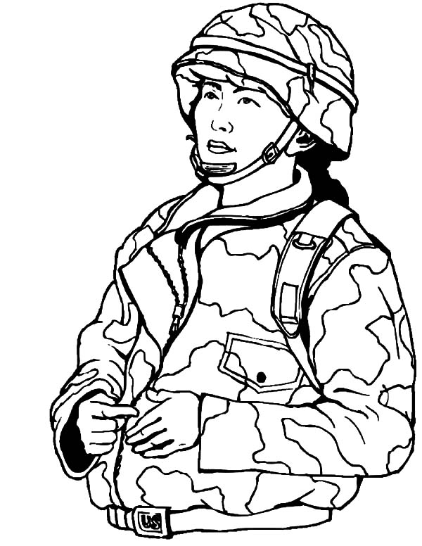 600x776 Lady Drawing Soldier For Free Download - Female Soldier Drawing