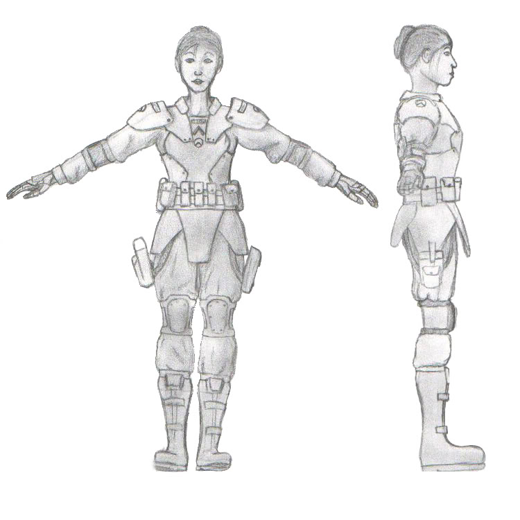 750x750 Sam' Female Soldier Concept - Female Soldier Drawing
