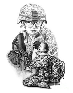 236x300 women veterans posters fine art america - Female Soldier Drawing