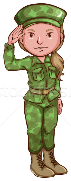 236x600 a sketch of a female soldier vector illustration daniel cole - Female Soldier Drawing
