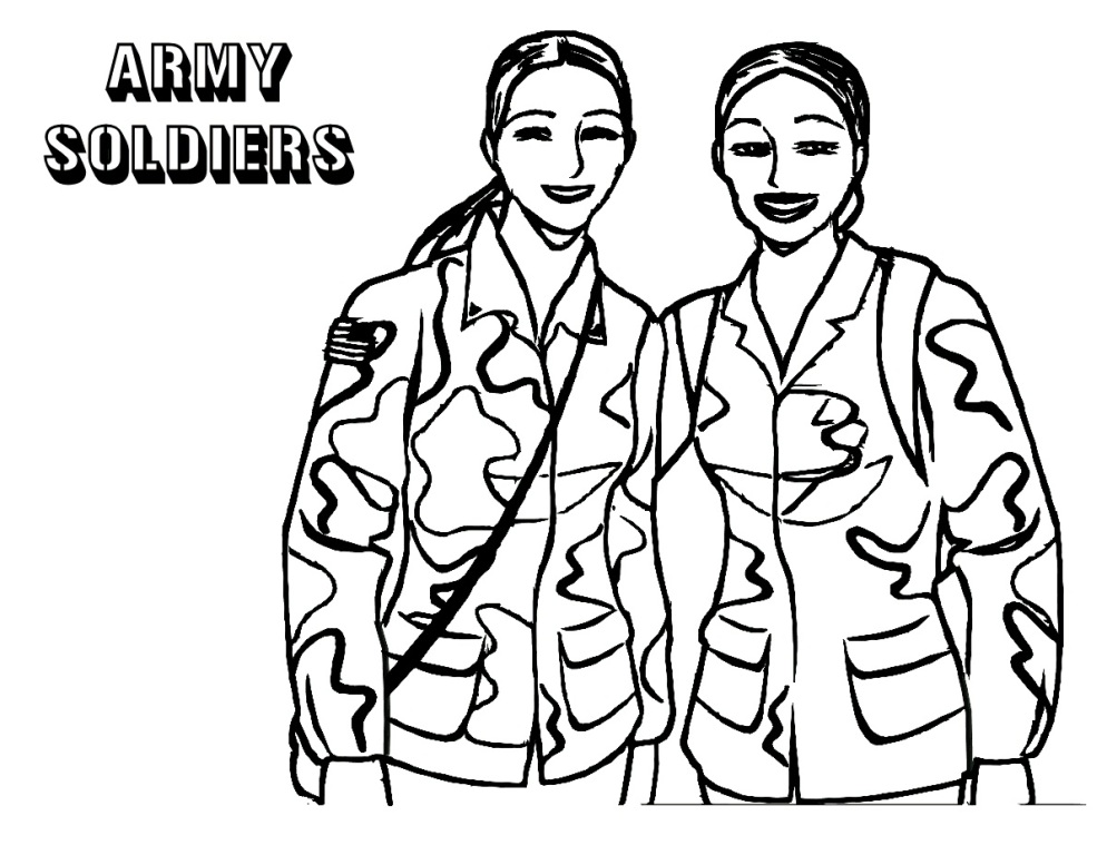 994x768 Army Female Soldier Coloring Pages Classic Style Army Coloring - Female Soldier Drawing