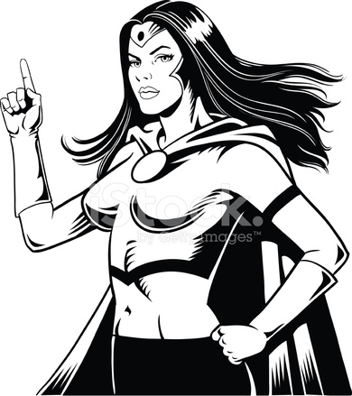 390x439 Drawing Of Female Superhero Stock Vector - Female Superhero Drawing