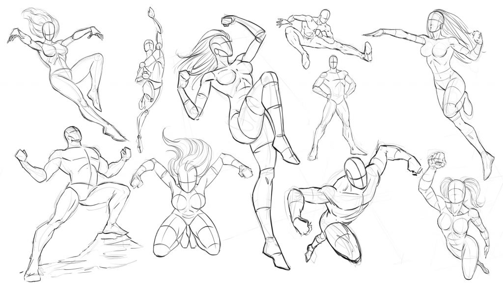 1024x579 How To Draw Dynamic Superheroes Start To Finish! Now On Udemy - Female Superhero Drawing