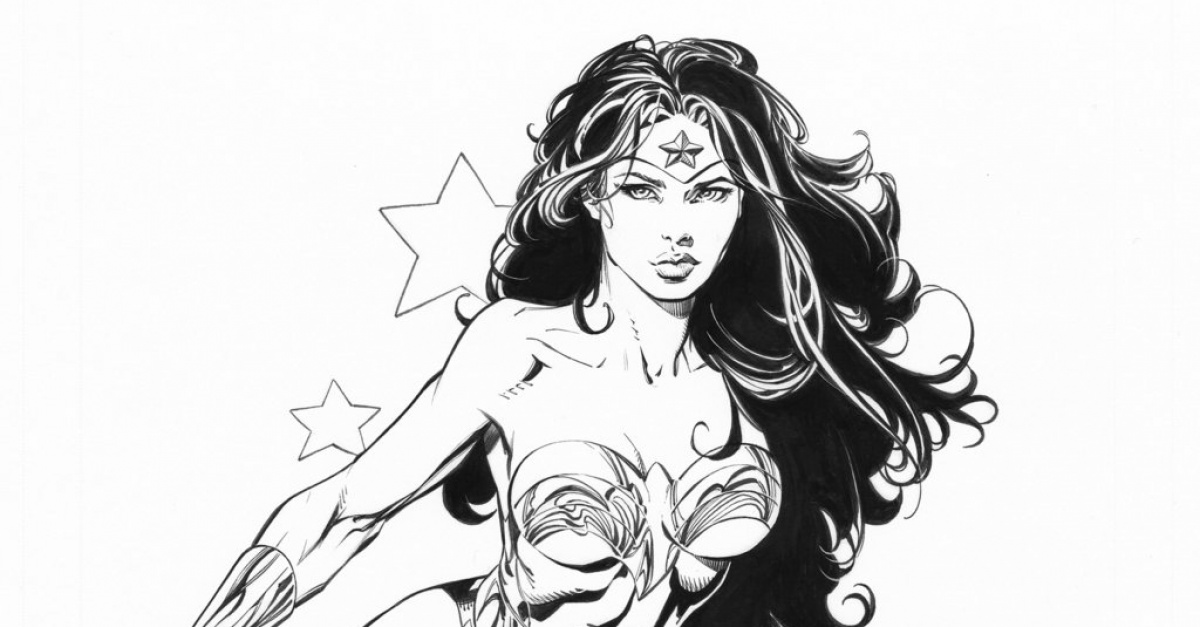 1200x627 Female Superhero Drawings In Pencil - Female Superhero Drawing Template