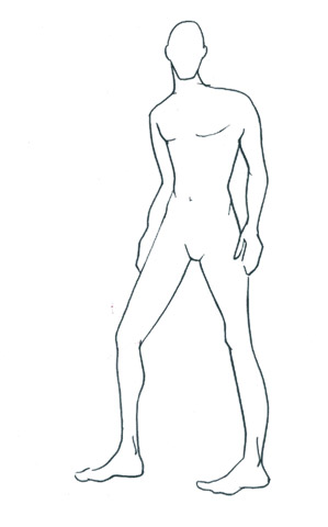 299x480 Costume Templates - Female Superhero Drawing Template