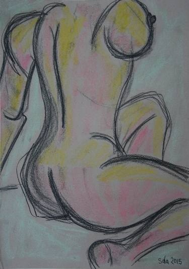 375x534 female torso drawing - Female Torso Drawing