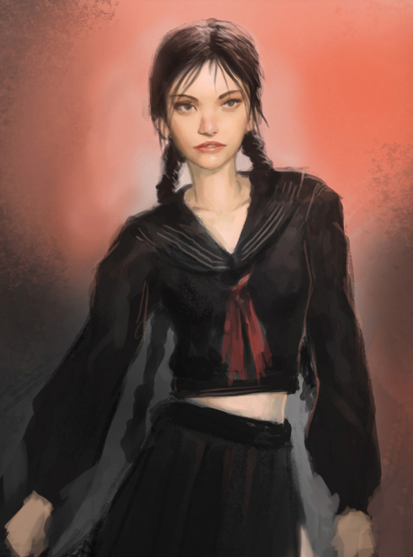 593x800 How To Draw Saya, The Last Vampire - Female Vampire Drawings