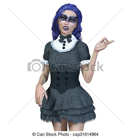 450x470 Image Of A Female Vampire Stock Illustration - Female Vampire Drawings