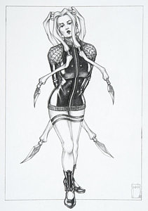 211x300 Female Warrior Drawings Fine Art America - Female Warrior Drawing