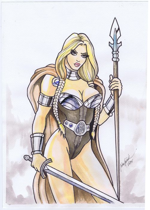 501x700 Heijink, John - Female Warrior Drawing