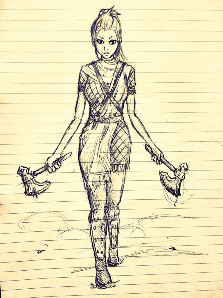 768x1024 a stormcloack female warrior tamriel elder scrolls amino amino - Female Warrior Drawing