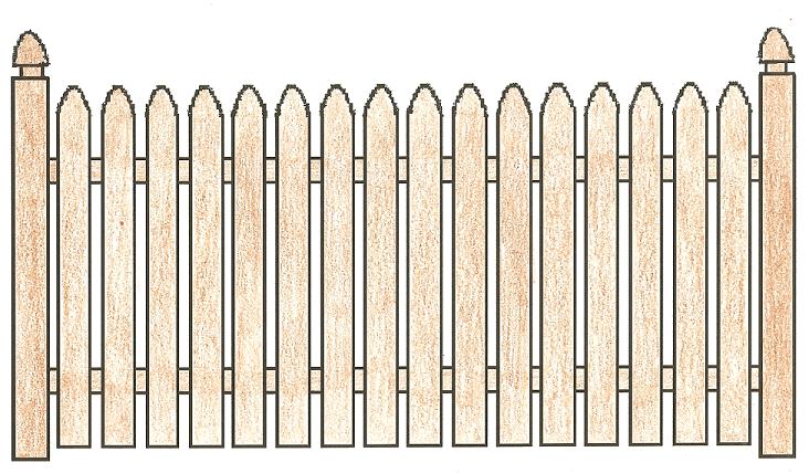 732x428 Factory To You Fence Picket Straight Gothic Drawing - Fence Drawing