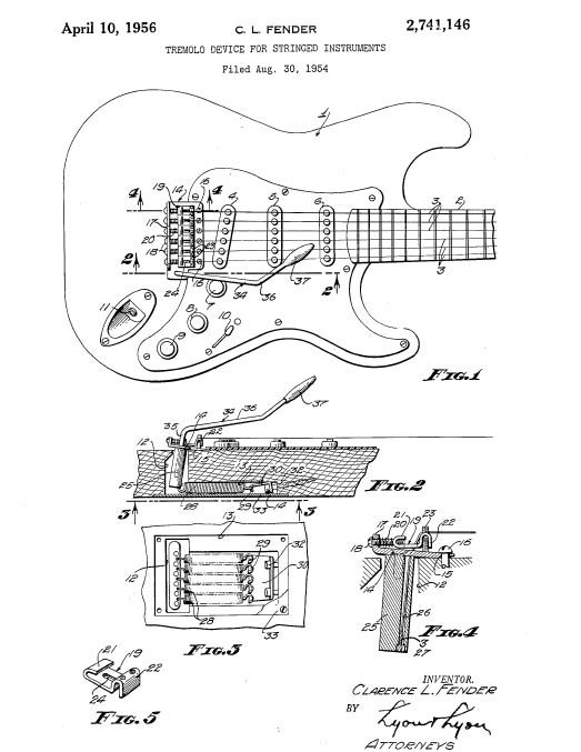 523x677 fender stratocaster drawings industrial design engineering - Fender Drawing