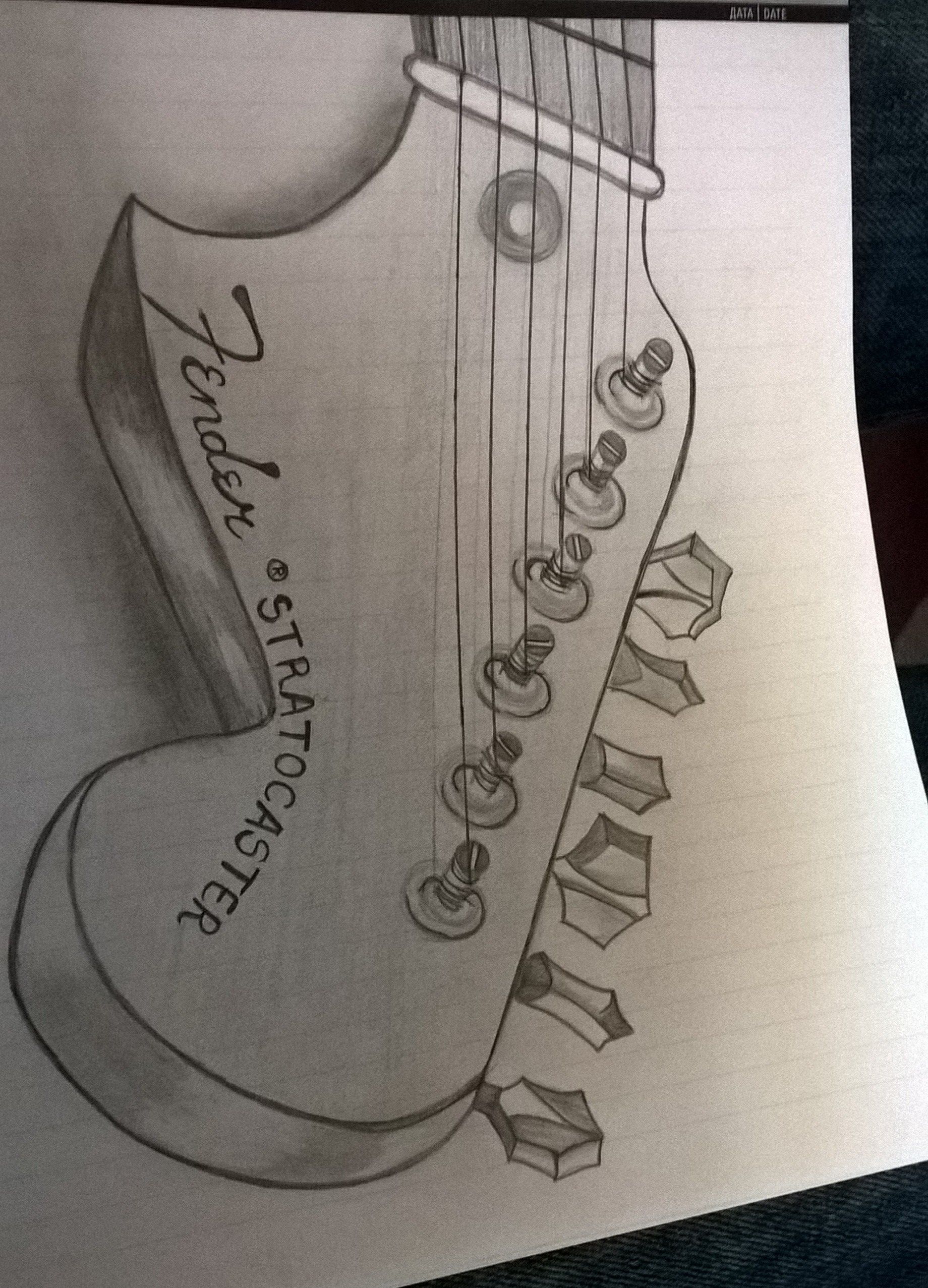 1840x2554 fender stratocaster drawing instruments in drawings, art - Fender Drawing