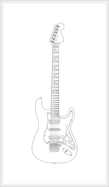 365x622 guitar drawing tutorial - Fender Drawing