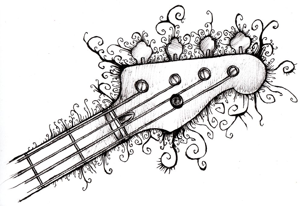 1000x681 rock n roll bass - Fender Drawing