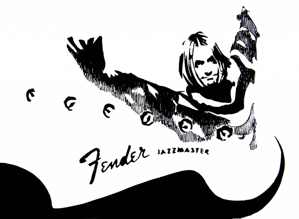 1024x751 fender, kurt cobain david fernandez saez - Fender Drawing