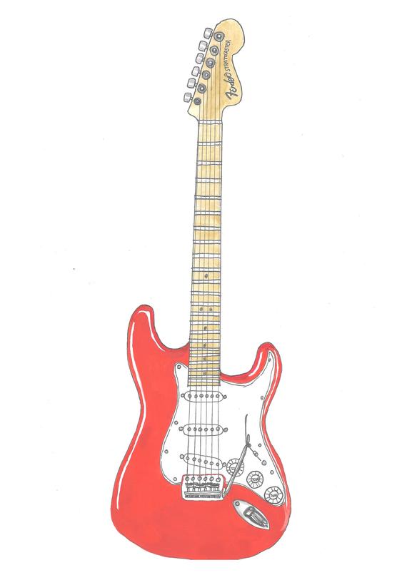 Fender Stratocaster Drawing at Explore collection