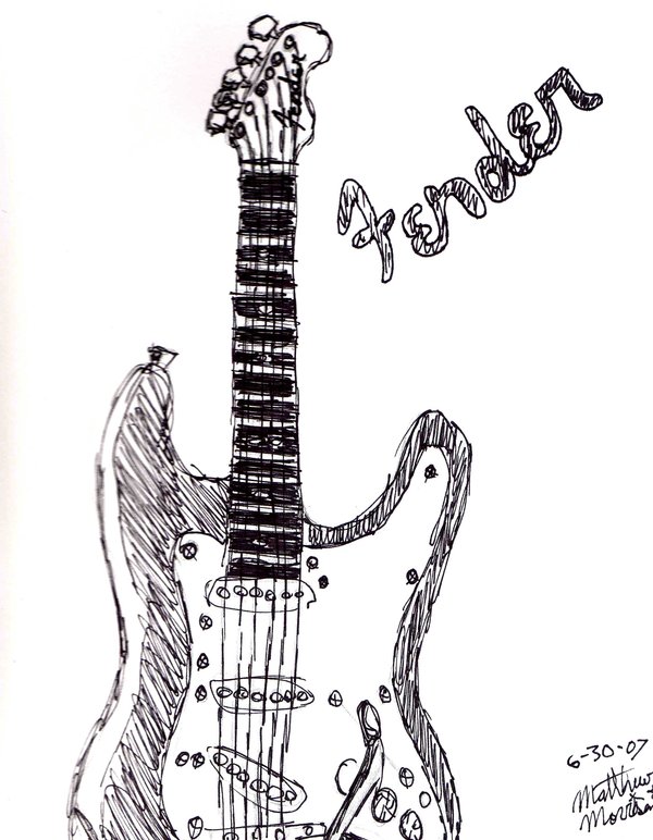 Fender Stratocaster Drawing at Explore collection