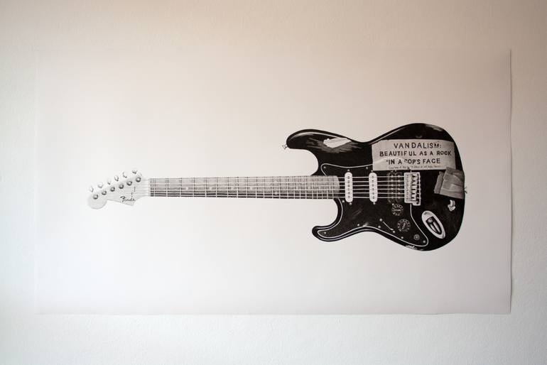 770x514 kurt cobain's fender stratocaster drawing - Fender Stratocaster Drawing