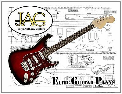 400x310 luthiers project plan drawing for fender standard stratocaster - Fender Stratocaster Drawing