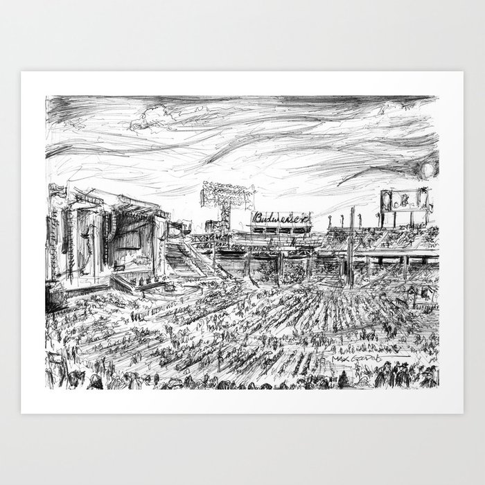 700x700 fenway park art print - Fenway Park Drawing