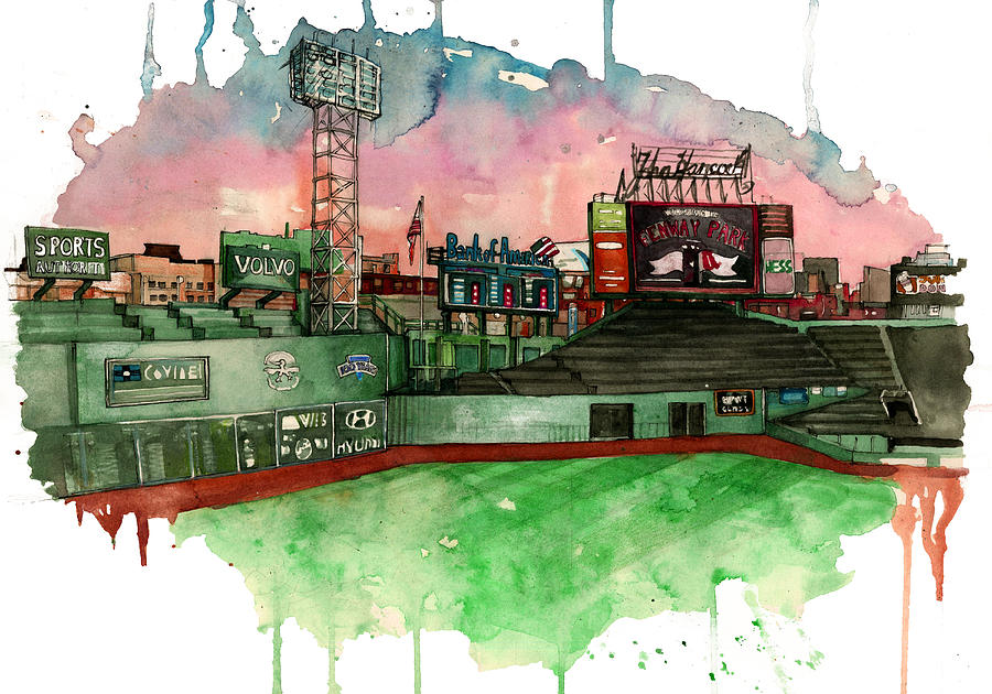 900x630 fenway park painting - Fenway Park Drawing