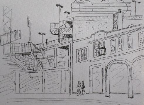 491x357 kathleen daughan - Fenway Park Drawing