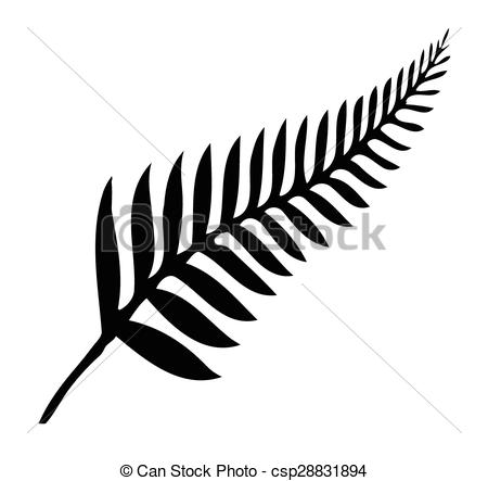 450x443 Fern Drawing Clipart - Fern Leaf Drawing