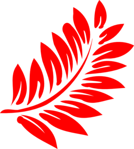 270x299 Red Fern Leaf Clip Art - Fern Leaf Drawing