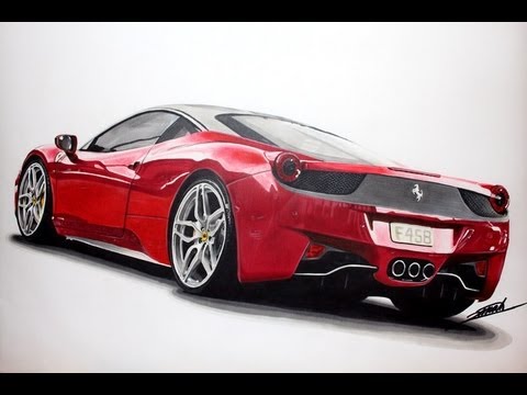 480x360 ferrari italia speed drawing - Ferrari 458 Drawing