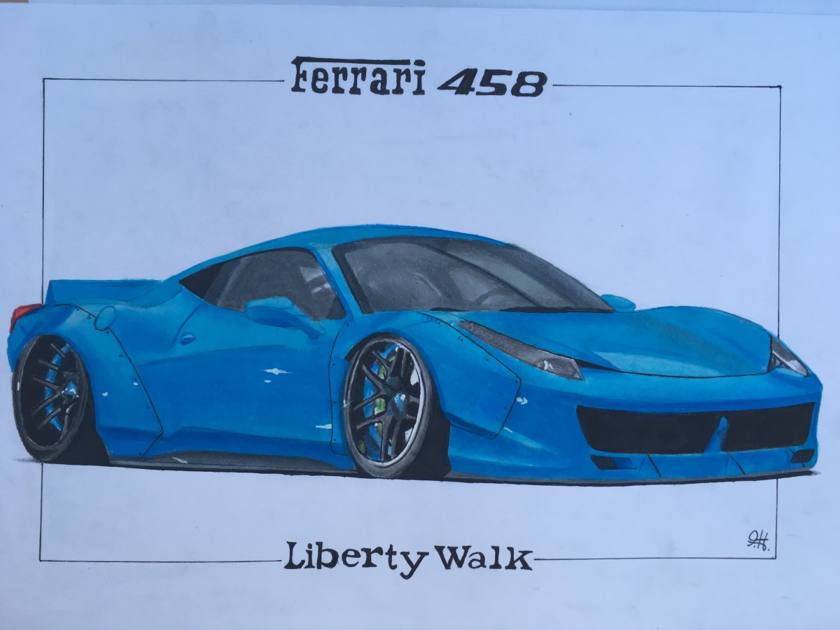 1200x900 ferrari liberty walk - Ferrari 458 Drawing