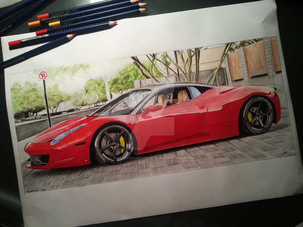 Ferrari 458 Drawing at PaintingValley.com | Explore collection of ...