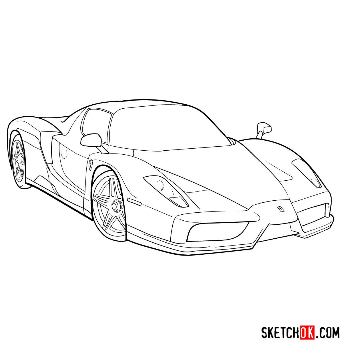 Ferrari Logo Drawing at PaintingValley.com | Explore collection of ...