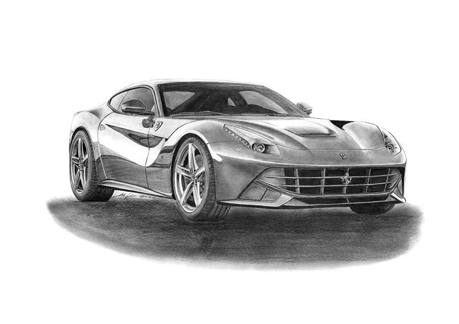 900x635 ferrari berlinetta drawing - Ferrari Drawing
