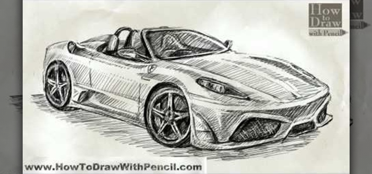 1280x600 how to draw a ferrari scuderia spider drawing illustration - Ferrari Drawing