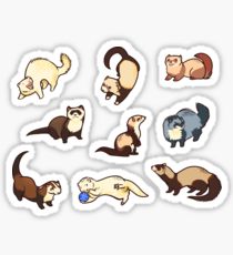 210x230 ferret drawing stickers redbubble - Ferret Drawing