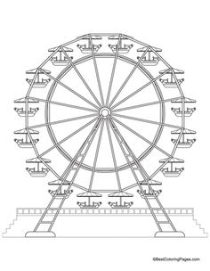 236x304 How To Draw A Ferris Wheel Cardstocked Fair Rides, Carnival - Ferris Wheel Drawing