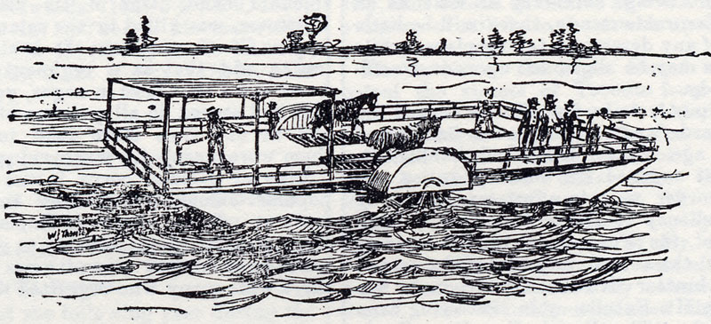 800x365 Filetoronto's First Ferry Horse Boat - Ferry Boat Drawing