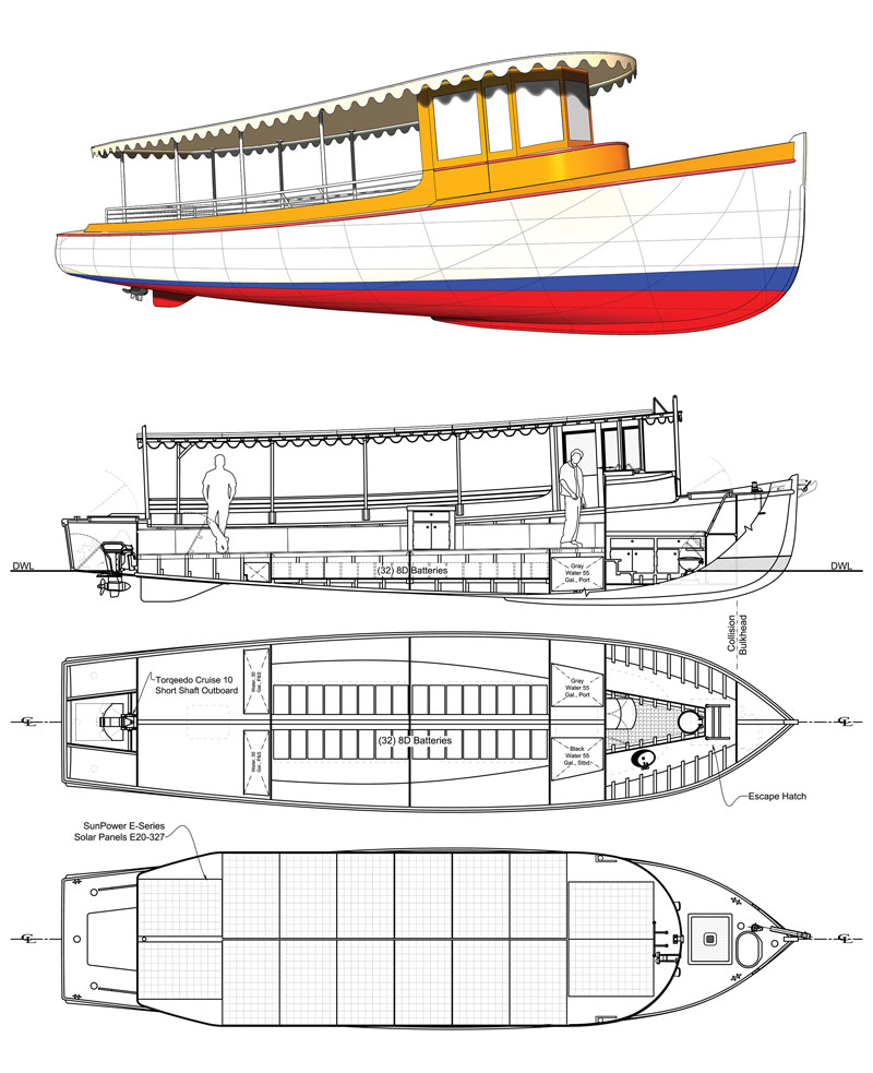 800x983 Solar Sal A Sun Powered Ferry - Ferry Boat Drawing