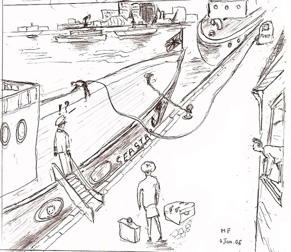 580x502 Captain Of A Ferry Boat Fauquetmichel - Ferry Boat Drawing