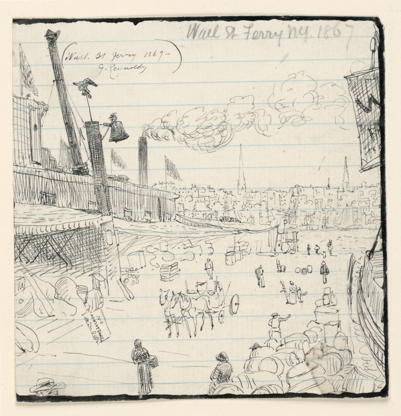 1392x1444 filedrawing, wall street ferry, new york - Ferry Drawing