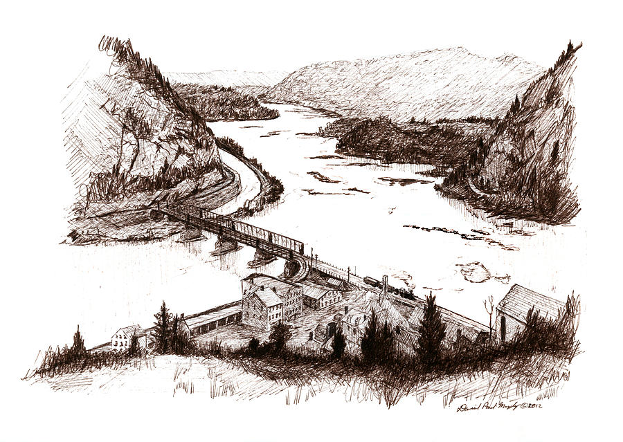 900x639 harper's ferry drawing - Ferry Drawing