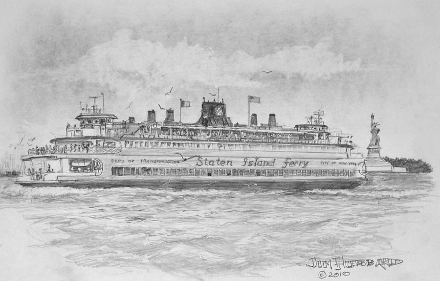 900x574 staten island ferry drawing - Ferry Drawing