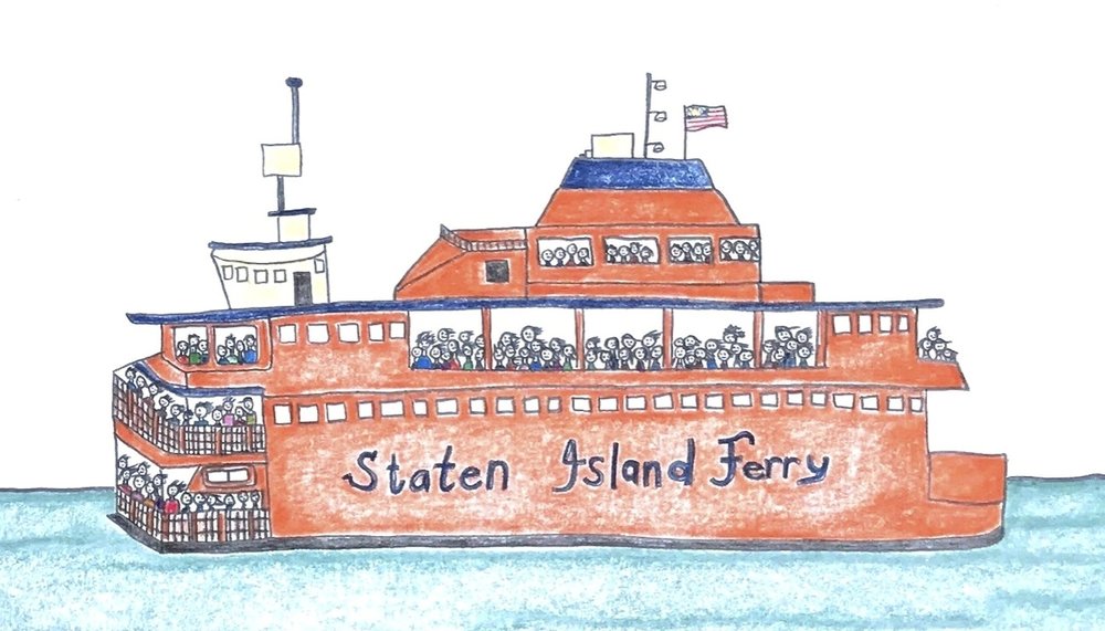 1000x571 the statue of liberty - Ferry Drawing