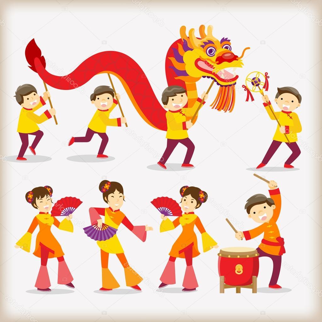 Рисунки новый год в Китае детские