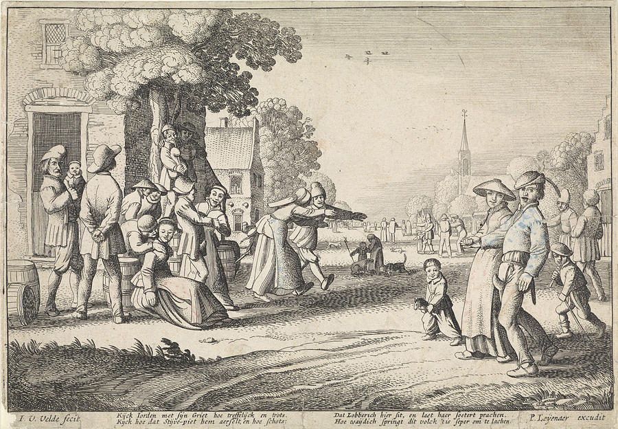 900x624 dancing farmers during a village festival drawing - Festival Drawing