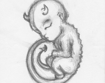 340x270 fetus drawing etsy - Fetus Drawing